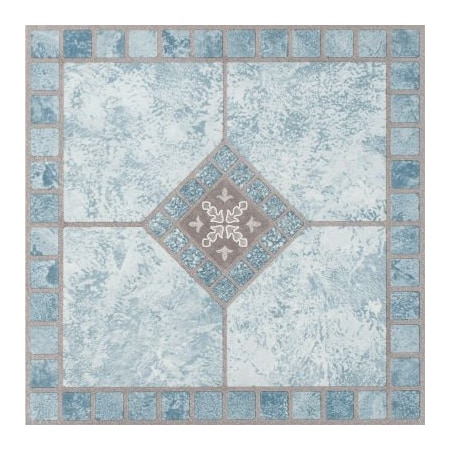 Achim Importing Achim Portfolio Self Adhesive Vinyl Floor Tile 12in x 12in, Blue Diamond, 9 Pack VFT940POVR